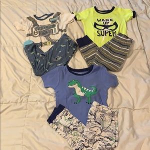 Lot of 3 Carter’s PJS size 4T SS top and pants